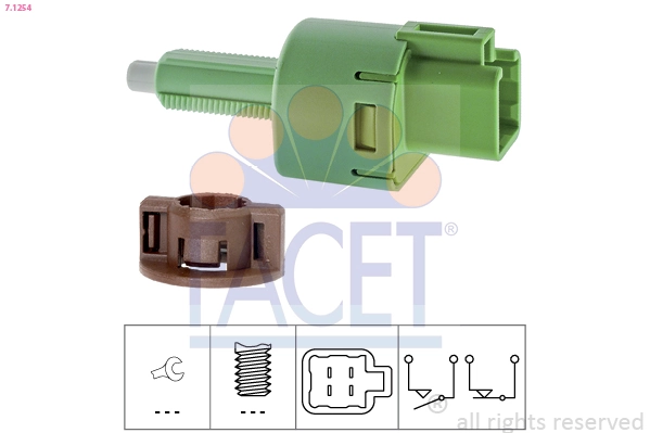 Stop Light Switch Made in Italy - OE Equivalent 7.1254