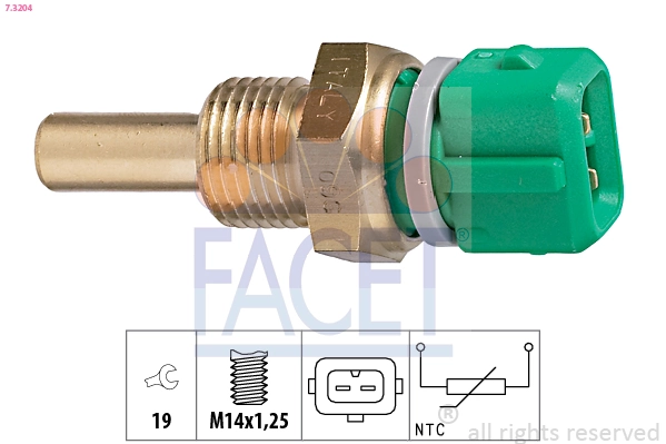 Sensor, coolant temperature Made in Italy - OE Equivalent 7.3204