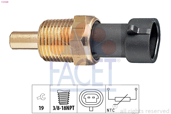 Sensor, oil temperature Made in Italy - OE Equivalent 7.3129