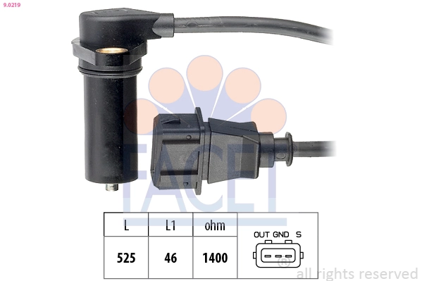 Sensor, crankshaft pulse Made in Italy - OE Equivalent 9.0219
