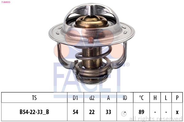 Thermostat, coolant Made in Italy - OE Equivalent 7.8693S