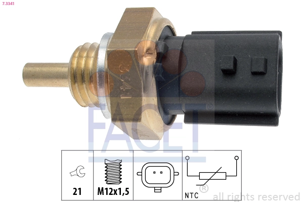 Sensor, coolant temperature Made in Italy - OE Equivalent 7.3341