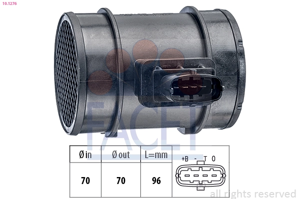 Mass Air Flow Sensor Made in Italy - OE Equivalent 10.1276