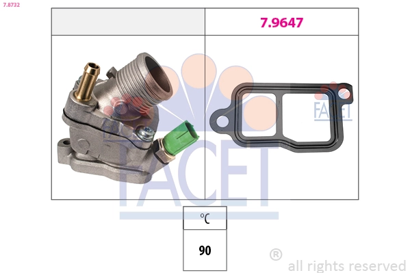Thermostat, coolant Made in Italy - OE Equivalent 7.8732