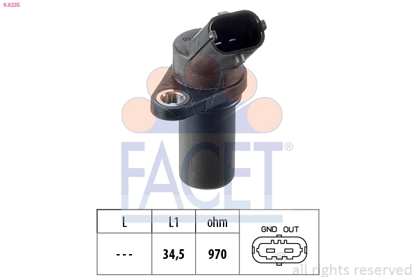Sensor, crankshaft pulse Made in Italy - OE Equivalent 9.0235