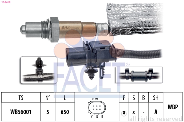Oxygen Sensor Made in Italy - OE Equivalent 10.8419