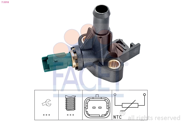 Sensor, coolant temperature Made in Italy - OE Equivalent 7.3318