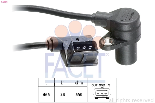 Sensor, crankshaft pulse Made in Italy - OE Equivalent 9.0056