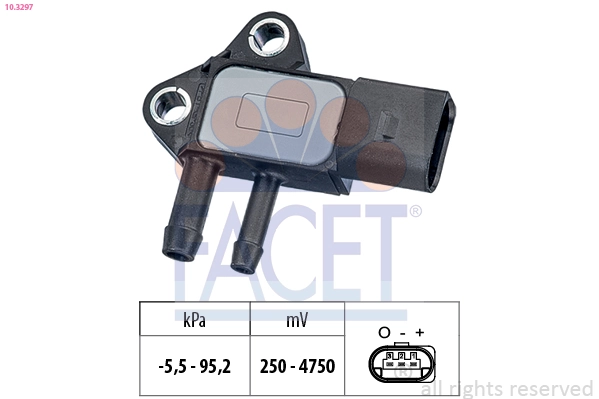 Sensor, exhaust pressure Made in Italy - OE Equivalent 10.3297