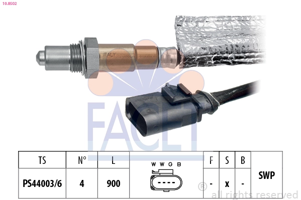 Oxygen Sensor Made in Italy - OE Equivalent 10.8502