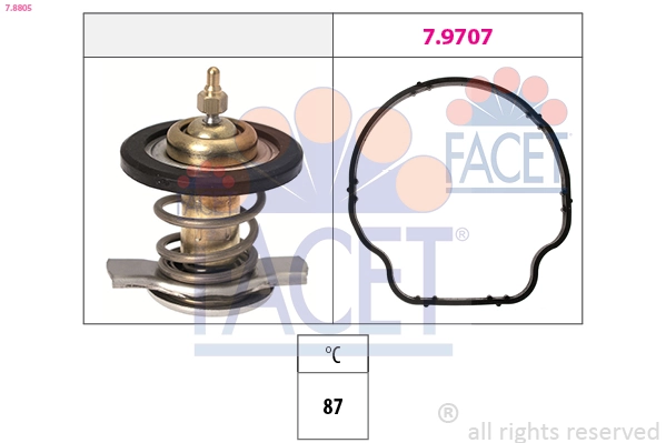 Thermostat, coolant Made in Italy - OE Equivalent 7.8805