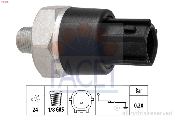 Oil Pressure Switch Made in Italy - OE Equivalent 7.0166