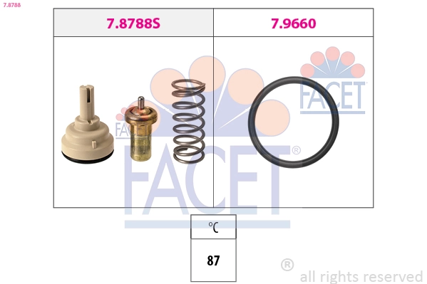 Thermostat, coolant Made in Italy - OE Equivalent 7.8788