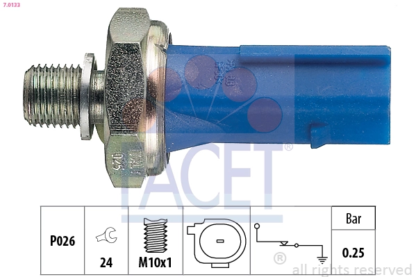 Oil Pressure Switch Made in Italy - OE Equivalent 7.0133