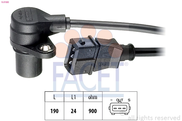 Sensor, crankshaft pulse Made in Italy - OE Equivalent 9.0180