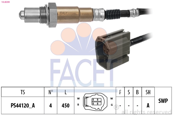 Oxygen Sensor Made in Italy - OE Equivalent 10.8599