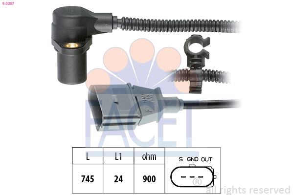 Sensor, crankshaft pulse Made in Italy - OE Equivalent 9.0267