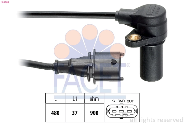 Sensor, crankshaft pulse Made in Italy - OE Equivalent 9.0169