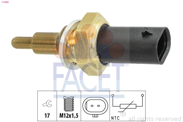 Sensor, coolant temperature Made in Italy - OE Equivalent 7.3405