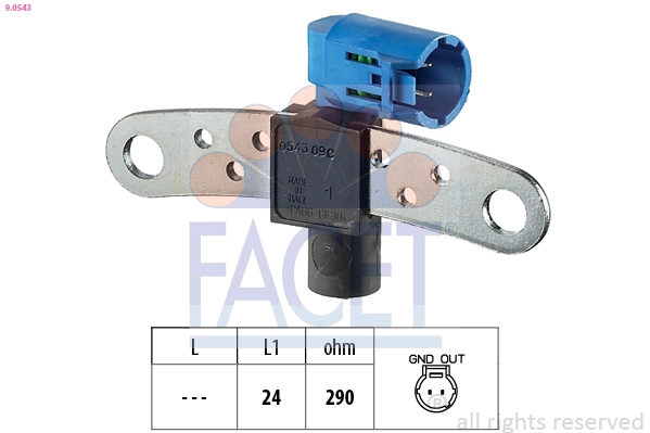 Sensor, crankshaft pulse Made in Italy - OE Equivalent 9.0543