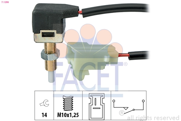 Switch, clutch control (cruise control) Made in Italy - OE Equivalent 7.1298