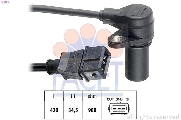 Sensor, crankshaft pulse Made in Italy - OE Equivalent 9.0173