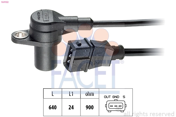 Sensor, crankshaft pulse Made in Italy - OE Equivalent 9.0132