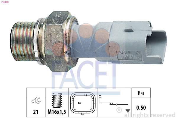 Oil Pressure Switch Made in Italy - OE Equivalent 7.0130