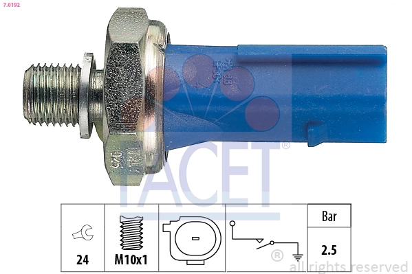 Oil Pressure Switch Made in Italy - OE Equivalent 7.0192