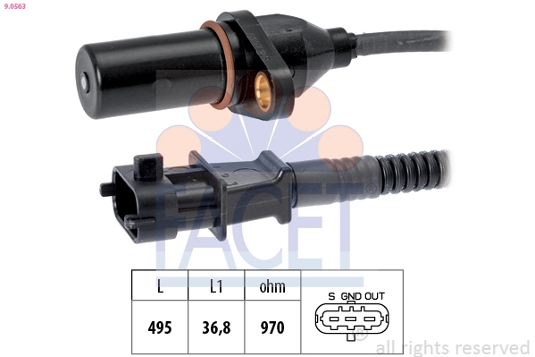 Sensor, crankshaft pulse Made in Italy - OE Equivalent 9.0563