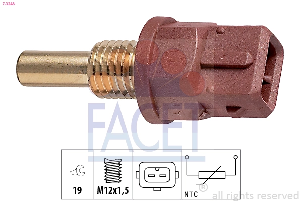 Sensor, oil temperature Made in Italy - OE Equivalent 7.3248