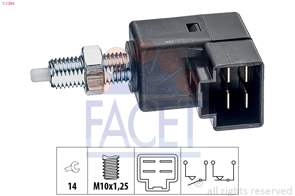 Stop Light Switch Made in Italy - OE Equivalent 7.1294