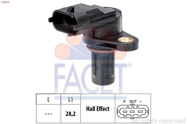 Sensor, engine speed Made in Italy - OE Equivalent 9.0619