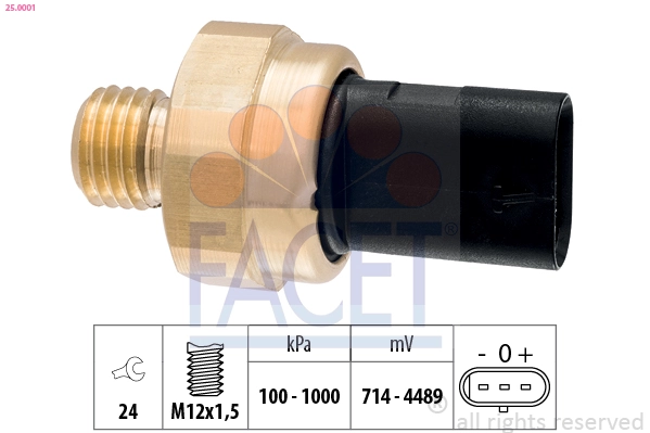 Sensor, oil pressure Made in Italy - OE Equivalent 25.0001