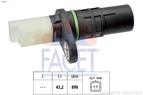 Sensor, crankshaft pulse Made in Italy - OE Equivalent 9.0555