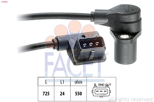 Sensor, crankshaft pulse Made in Italy - OE Equivalent 9.0064