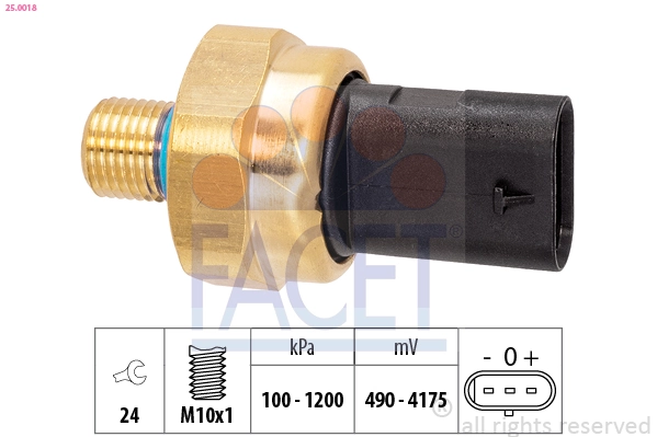 Sensor, oil pressure Made in Italy - OE Equivalent 25.0018