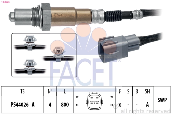 Oxygen Sensor Made in Italy - OE Equivalent 10.8525
