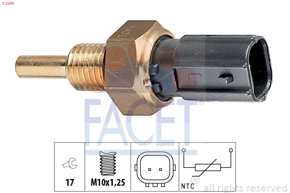 Sensor, coolant temperature Made in Italy - OE Equivalent 7.3299