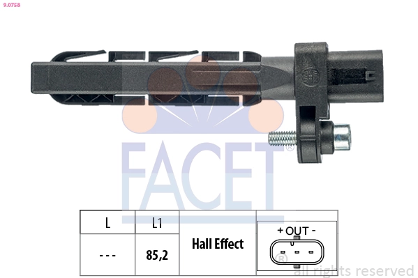 Sensor, crankshaft pulse Made in Italy - OE Equivalent 9.0758