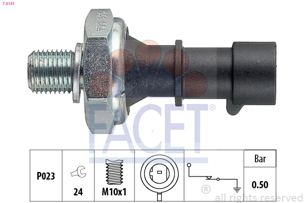 Oil Pressure Switch Made in Italy - OE Equivalent 7.0141