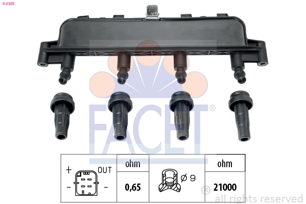 Ignition Coil OE Equivalent 9.6305
