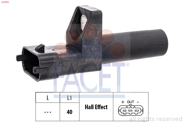 Sensor, engine speed Made in Italy - OE Equivalent 9.0755