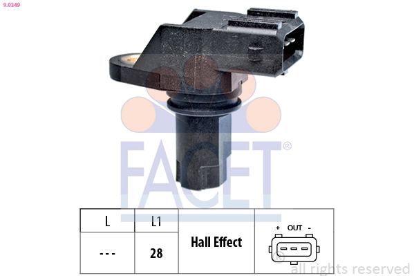Sensor, crankshaft pulse Made in Italy - OE Equivalent 9.0349