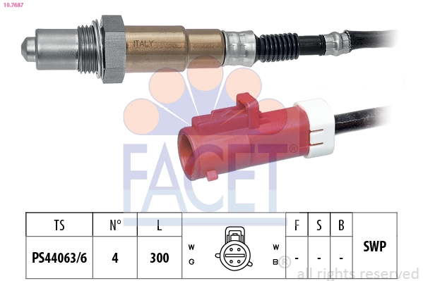 Oxygen Sensor Made in Italy - OE Equivalent 10.7687