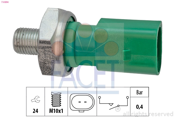 Oil Pressure Switch Made in Italy - OE Equivalent 7.0204