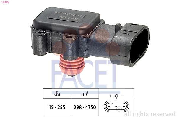 Air Pressure Sensor, altitude adaption Made in Italy - OE Equivalent 10.3051