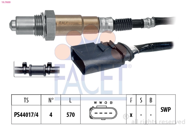 Oxygen Sensor Made in Italy - OE Equivalent 10.7600