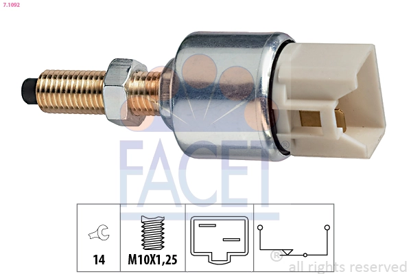 Stop Light Switch Made in Italy - OE Equivalent 7.1092