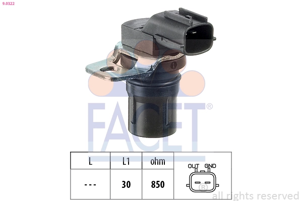 RPM Sensor, automatic transmission Made in Italy - OE Equivalent 9.0322